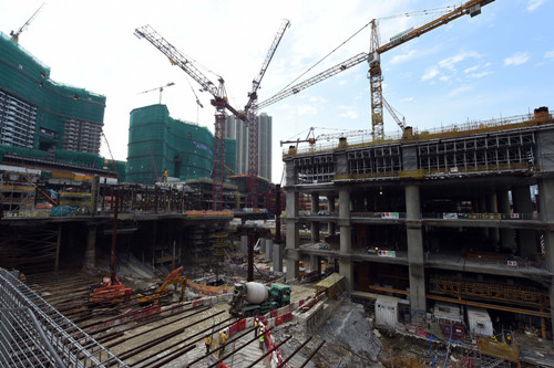 高鐵關鍵工程西九龍總站進度緩慢。（香港《大公報》資料圖片）