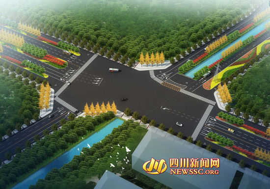 A、B線羊西線路口效果圖